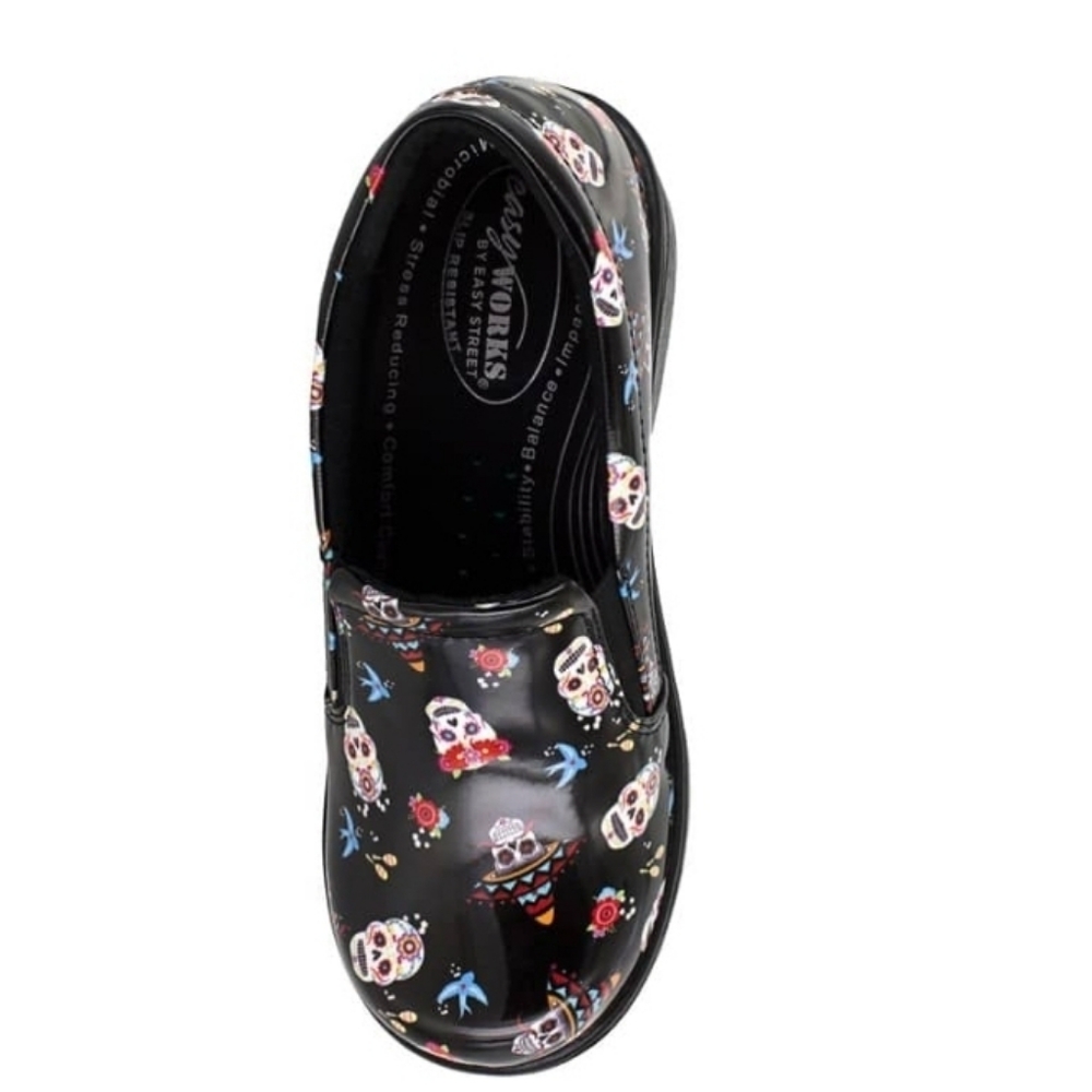 EASY WORKS Leeza Festive Skull Clogs - Picture 8 of 14